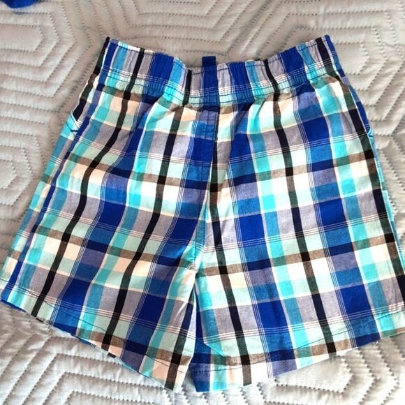 Garanimals Boy's‎ Sleeveless Onesie and Plaid Shorts Set, sz 24 mos - Picture 2 of 4